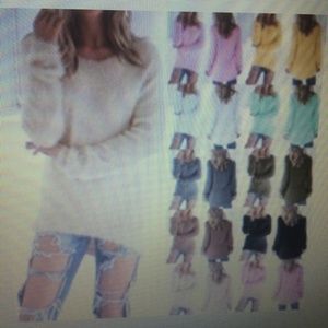 BRAND NEW N PACKAGE SOFT choc brown crew sweater